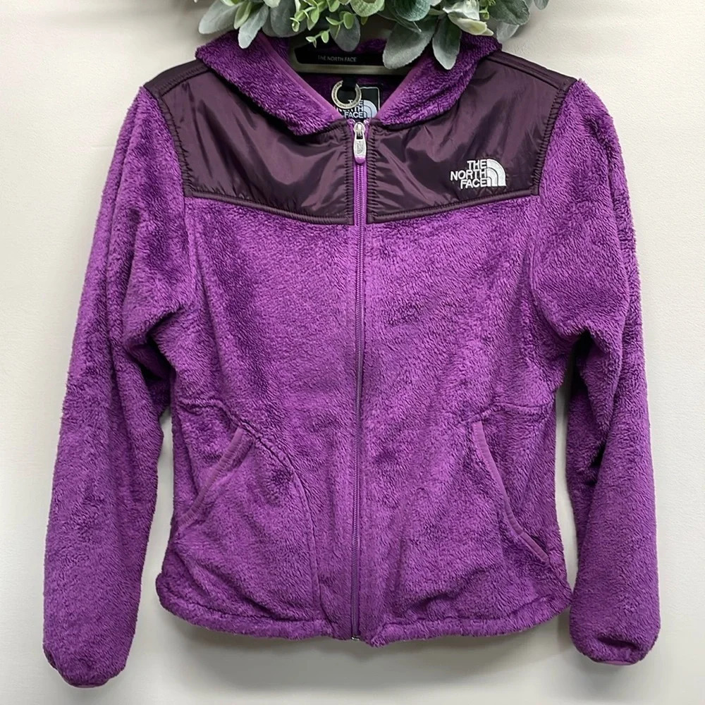 The North Face Oso Furry Fleece Hoodie Full Zip Berry Lacquer S